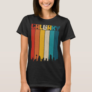 Camiseta Calgary Alberta Skyline Vintage Retro Canadá Canad