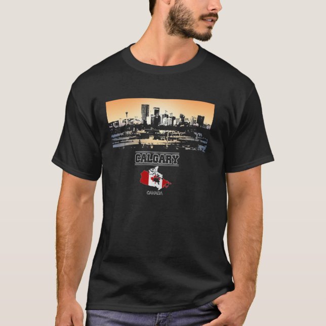 Camiseta calgary canada Skyline Vacation Souvenir ciudad (Anverso)