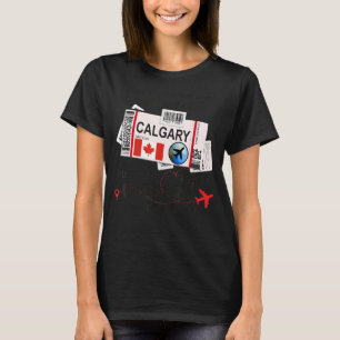 Camiseta Calgary Chica Calgary Boarding Pass Calgary