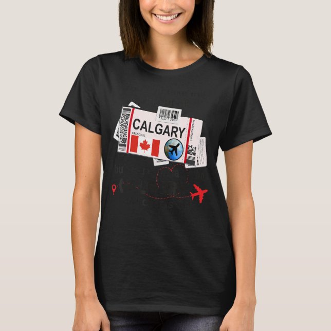 Camiseta Calgary Chica Calgary Boarding Pass Calgary (Anverso)