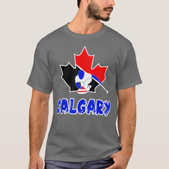 Camiseta Calgary curling para el ventilador de curling cana (Anverso)