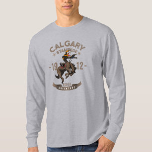 Camiseta Calgary Stampede Rodeo   Larga manga de los hombre