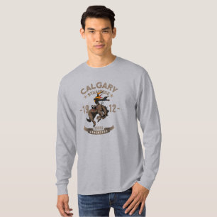 Camiseta Calgary Stampede Rodeo Larga manga de los hombre