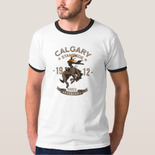Camiseta Calgary Stampede Rodeo   Ringer masculino