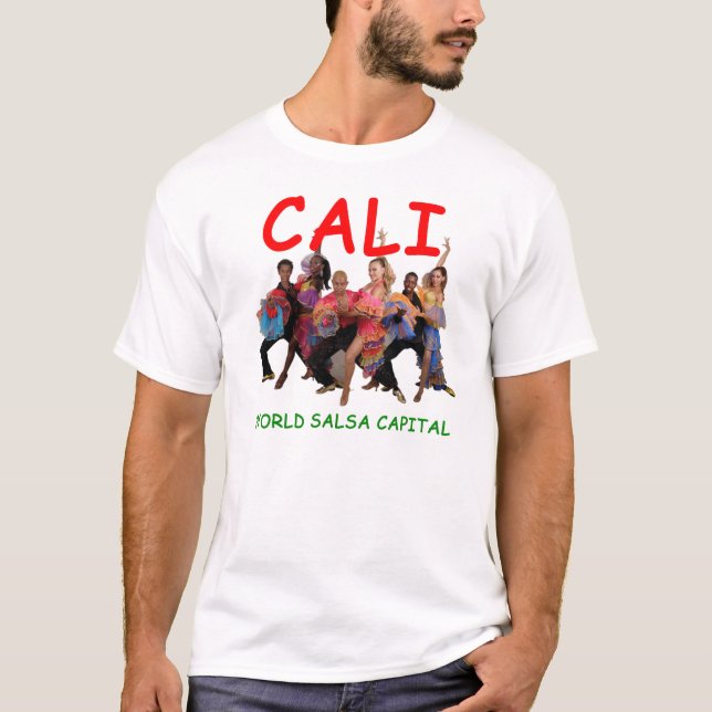 Camiseta Cali, Colombia salsa capital of the world! (Anverso)