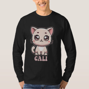 Camiseta Cali Cute Kitty Cat Design para Chicas Cali