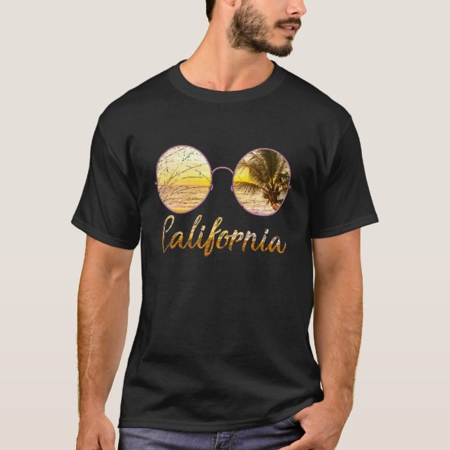 Camiseta Cali de verano californiano Ca gafas de sol Cali (Anverso)