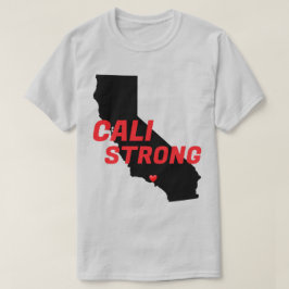 Camiseta CALI FUERTE Red Blk CA Sólido Corazón
