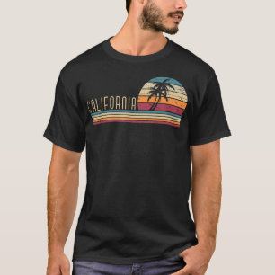 Camiseta Cali Summer Vacation Ca Palm Trees Usa Retro Calif