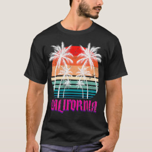 Camiseta Cali Summer Vacation Palm Trees CA Beach Retro Cal