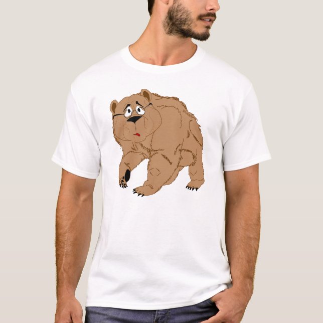 Camiseta CaliBear mayor, natural real (Anverso)
