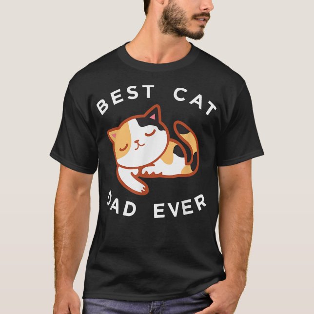 Camiseta Calico Cat Dad, el mejor padre gatito de la histor (Anverso)