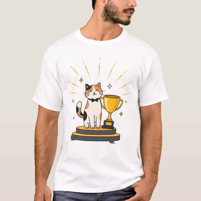 Camiseta Calico Cat Wins Trophy (Anverso)