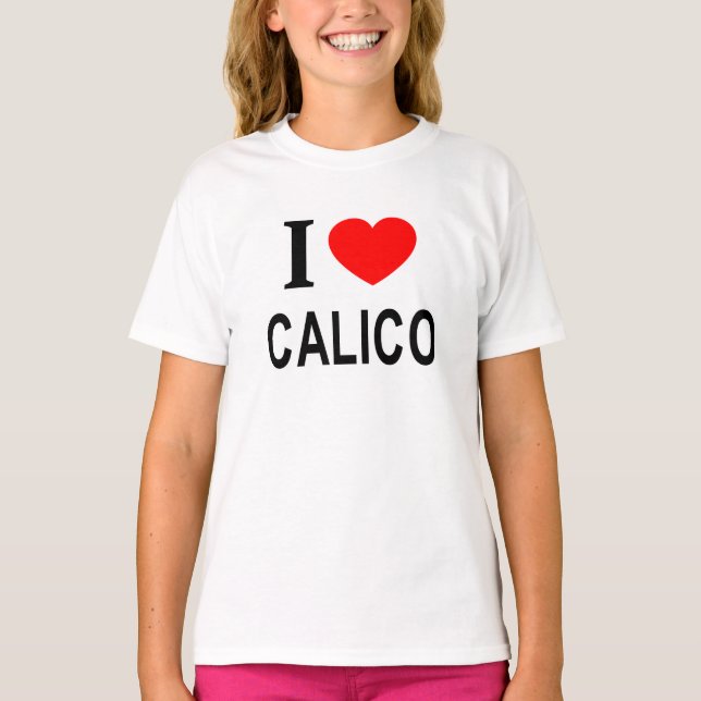 CAMISETA ❤️ CALICO ME ENCANTA CALICO CORAZÓN CALICO (Anverso)