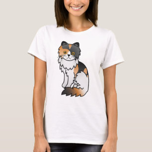 Camiseta Calico Persa Personalizado Ilustracion de gato