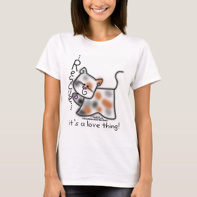 Camiseta Calico RESCATE...¡es cosa de amor! (Anverso)