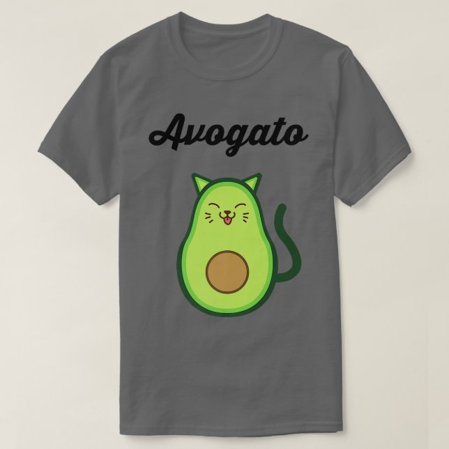 Camiseta Calidad Avogato Aguacate KittyMeow (Diseño del anverso)