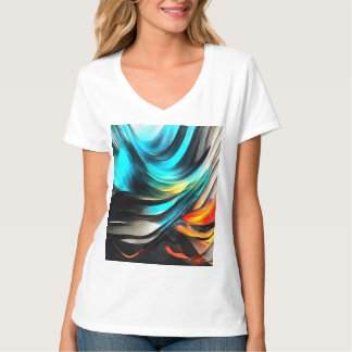 Camiseta Calidez Fundida Paisaje Abstracto Vívido 3