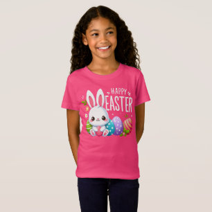 Camiseta Cálido, rosa, conejito de Pascua