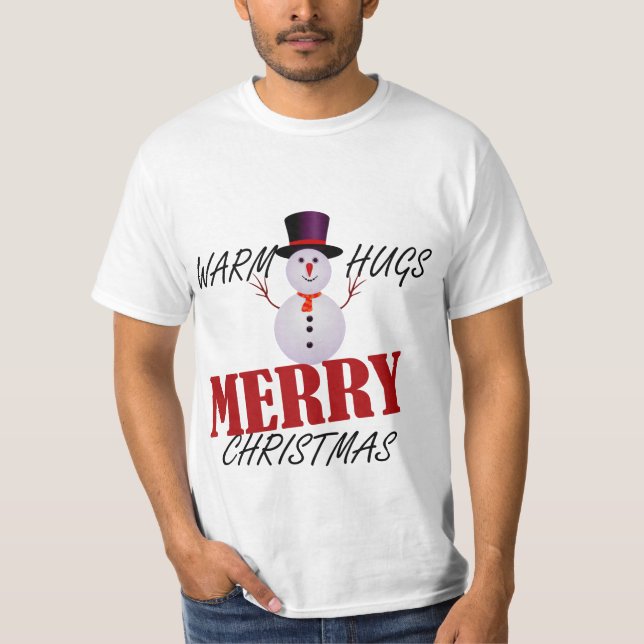 Camiseta Cálidos abrazos Feliz Navidad (Anverso)