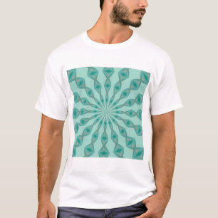 Camiseta Calidoscopio de Yukka Verde y Tono de Rosa