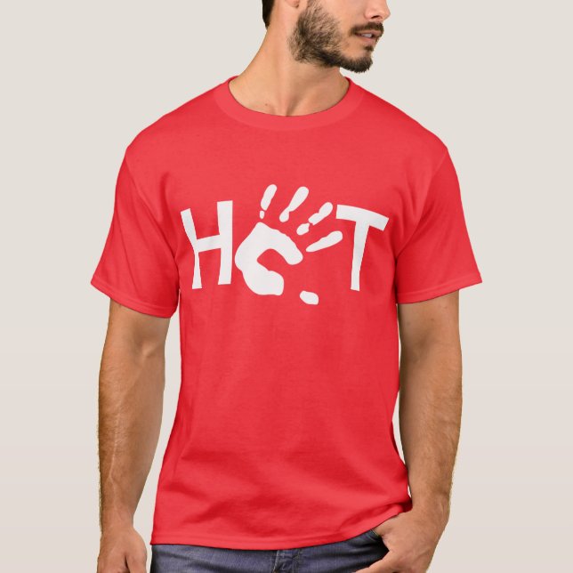 Camiseta CALIENTE con el handprint (Anverso)