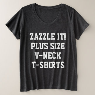 Camiseta caliente de cuello V más tamaño para muje
