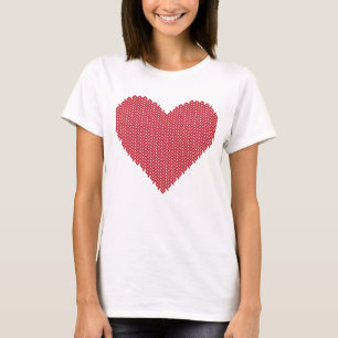 Camiseta caliente hecha punto del corazón