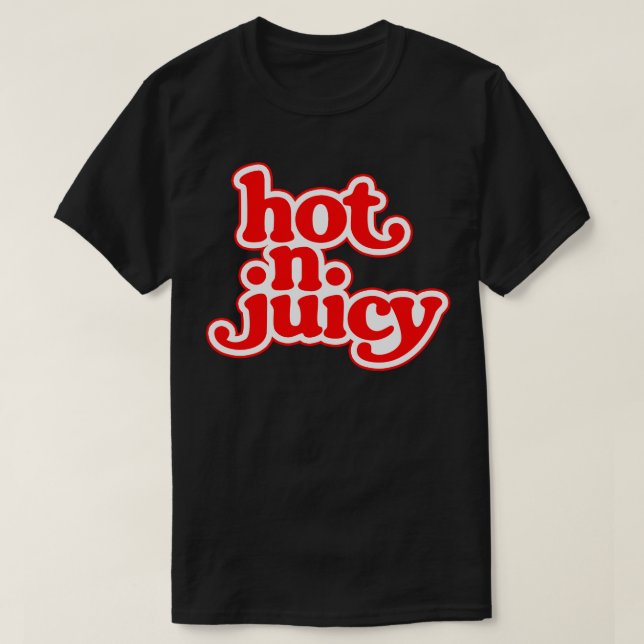 Camiseta Caliente N Juicy 70 hamburguesa cheeseburger comid (Diseño del anverso)