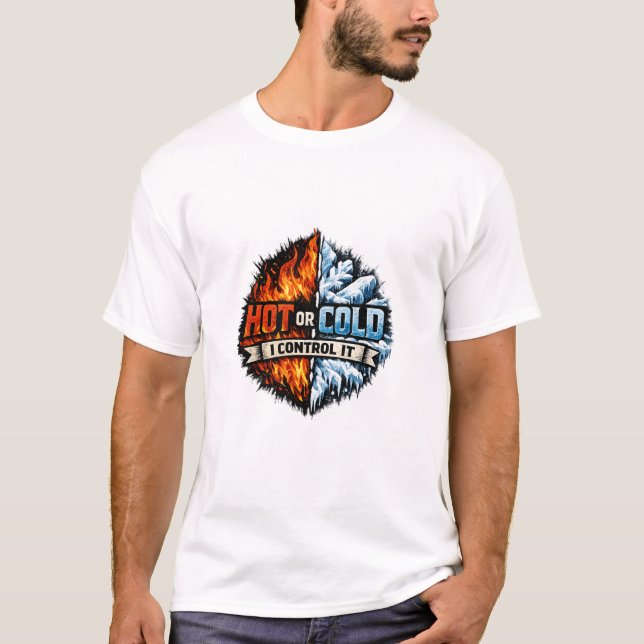 Camiseta Caliente o Frío Lo Controlo HVAC (Anverso)