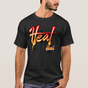 Camiseta Caliente y Beat Ultra Grunge UHD Flames Typografía