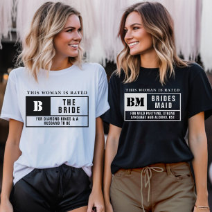 Camiseta Calificación de Dama de Honor Despedida de Soltera