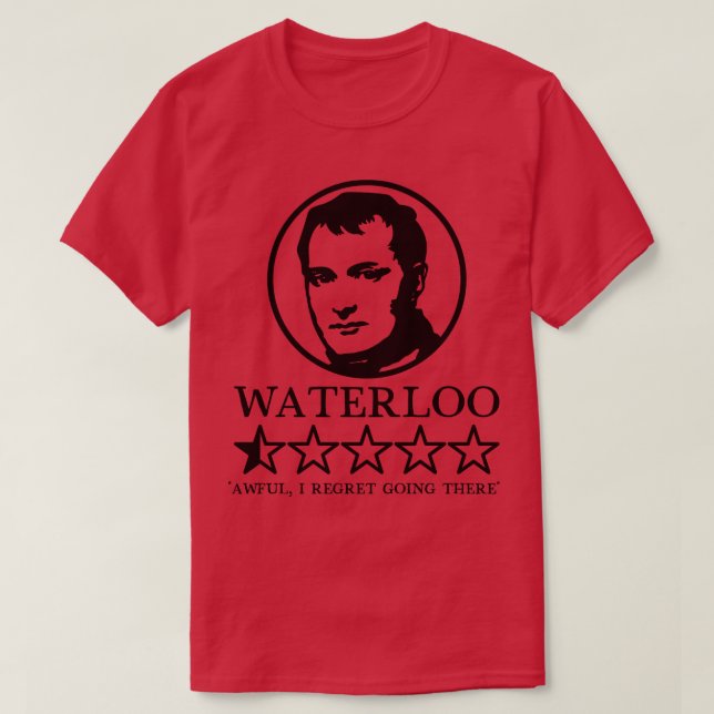 Camiseta Calificaciones de Waterloo Oscuras (Diseño del anverso)