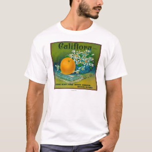 Camiseta Califlora LabelRiverside anaranjado, CA