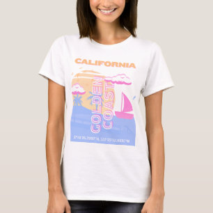Camiseta California, Beach, arte de viajes