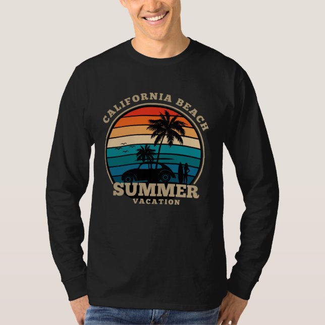 Camiseta California beach summer surfing USA woman men chil (Anverso)