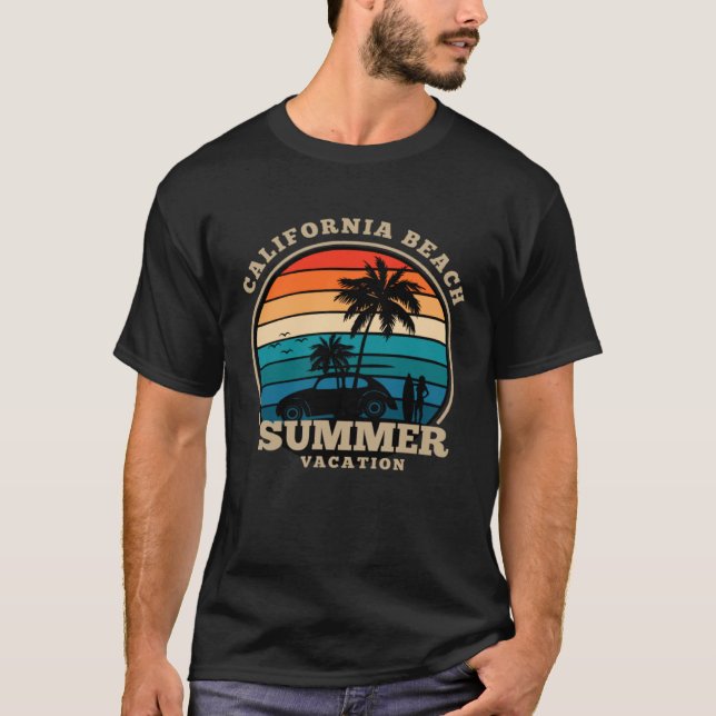 Camiseta California beach summer surfing USA woman men chil (Anverso)