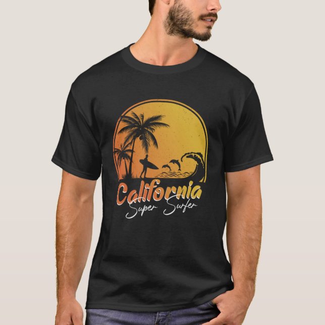 Camiseta California beach surfing USA woman men children  2 (Anverso)