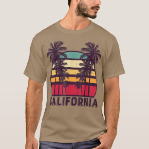 Camiseta California CA Retro 70 Vintage Skyline Surf Tee
