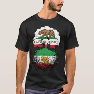 Camiseta California Crece Raíces Iraníes León y Sol