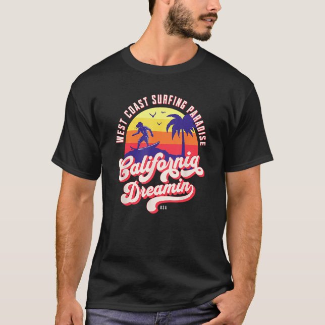 Camiseta California Dreaming Surfing (Anverso)