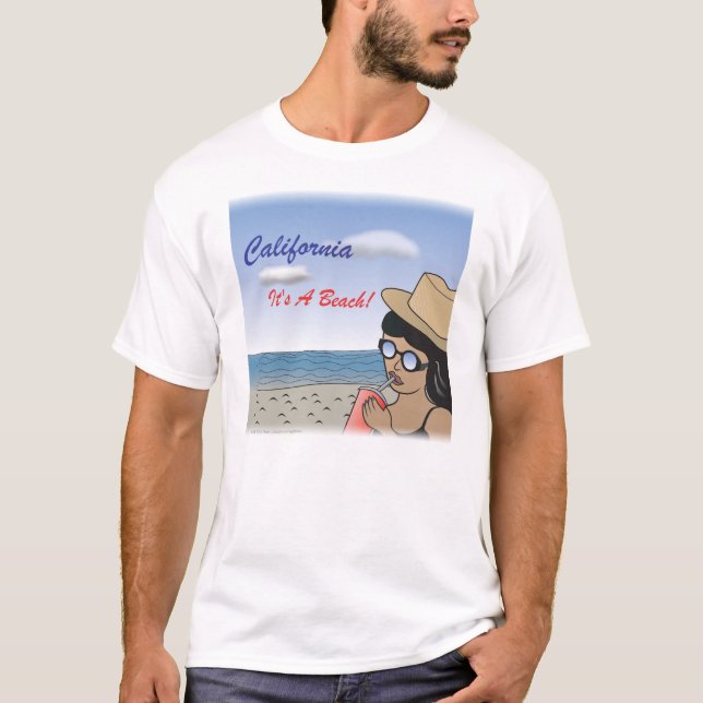 Camiseta California- Es una playa III (Anverso)