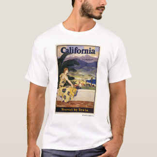 Camiseta California este verano. Viajes en tren 