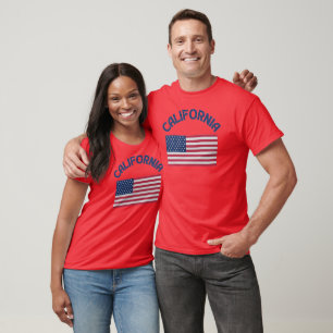Camiseta california festividades patriota bandera de estado