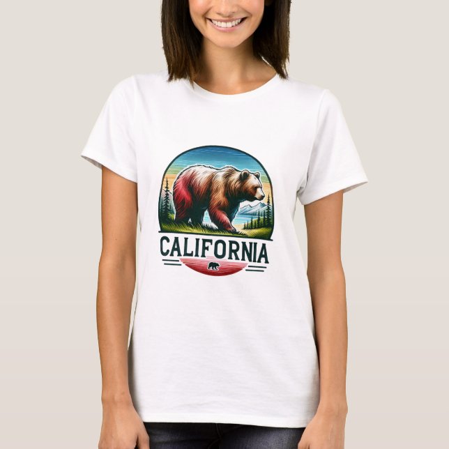 Camiseta California, Grizzly Bear (Anverso)