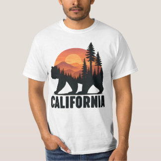 Camiseta California Grizzly Bear Sunset