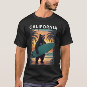 Camiseta California Guay Republic Bear Surfing Beach Califo