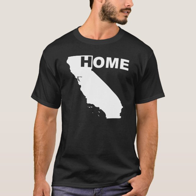 Camiseta California Hogar Lejos De Casa T Tee (Anverso)