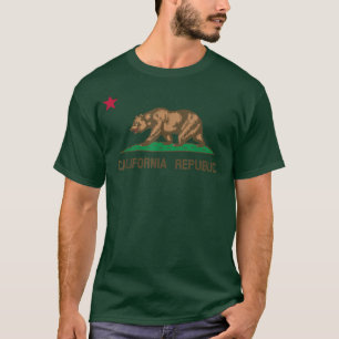 Camiseta California La Bandera De Oso Del Estado Dorado San