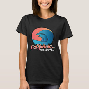 Camiseta California Los Angeles Surf Sunset Sea Waves Desig